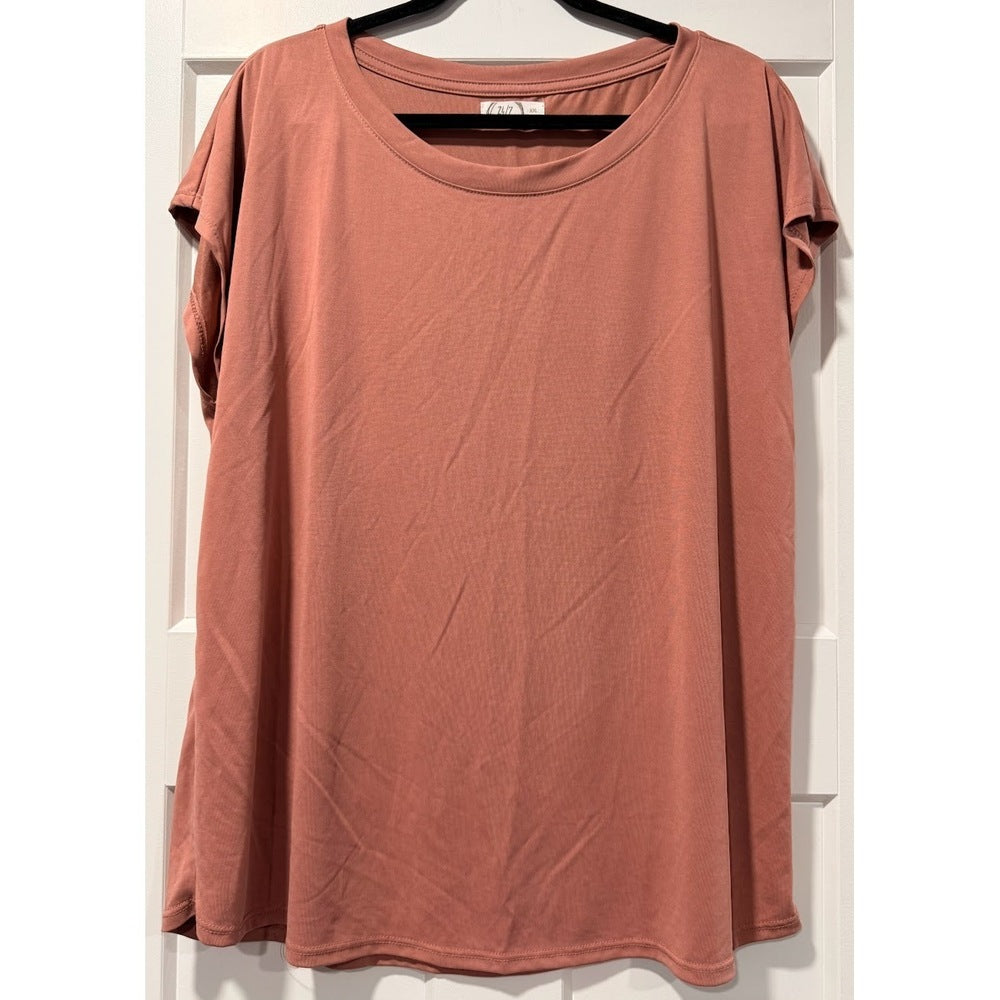 Maurices 24/7 Blush Pink Modal Short-Sleeve Tee Size XXL