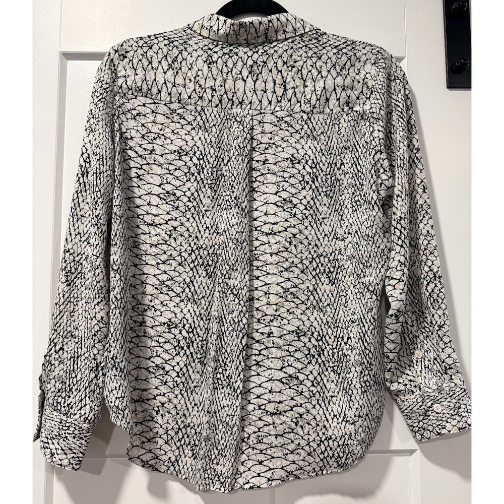 Investments Animal Print Dressy Blouse Ladies Size Small Petite