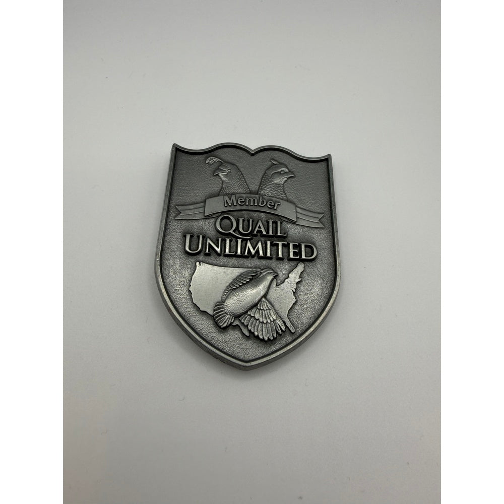 Vintage Quail Unlimited Member Belt Buckle