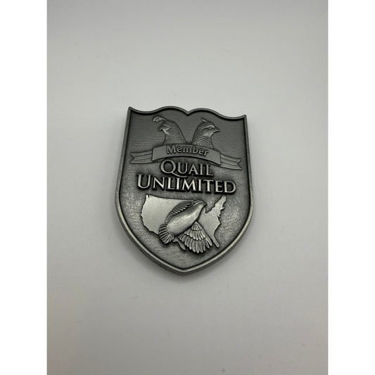 Vintage Quail Unlimited Member Belt Buckle
