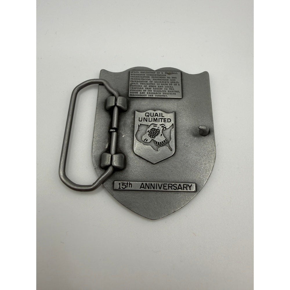 Vintage Quail Unlimited Member Belt Buckle