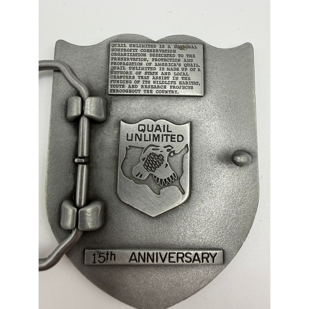 Vintage Quail Unlimited Member Belt Buckle