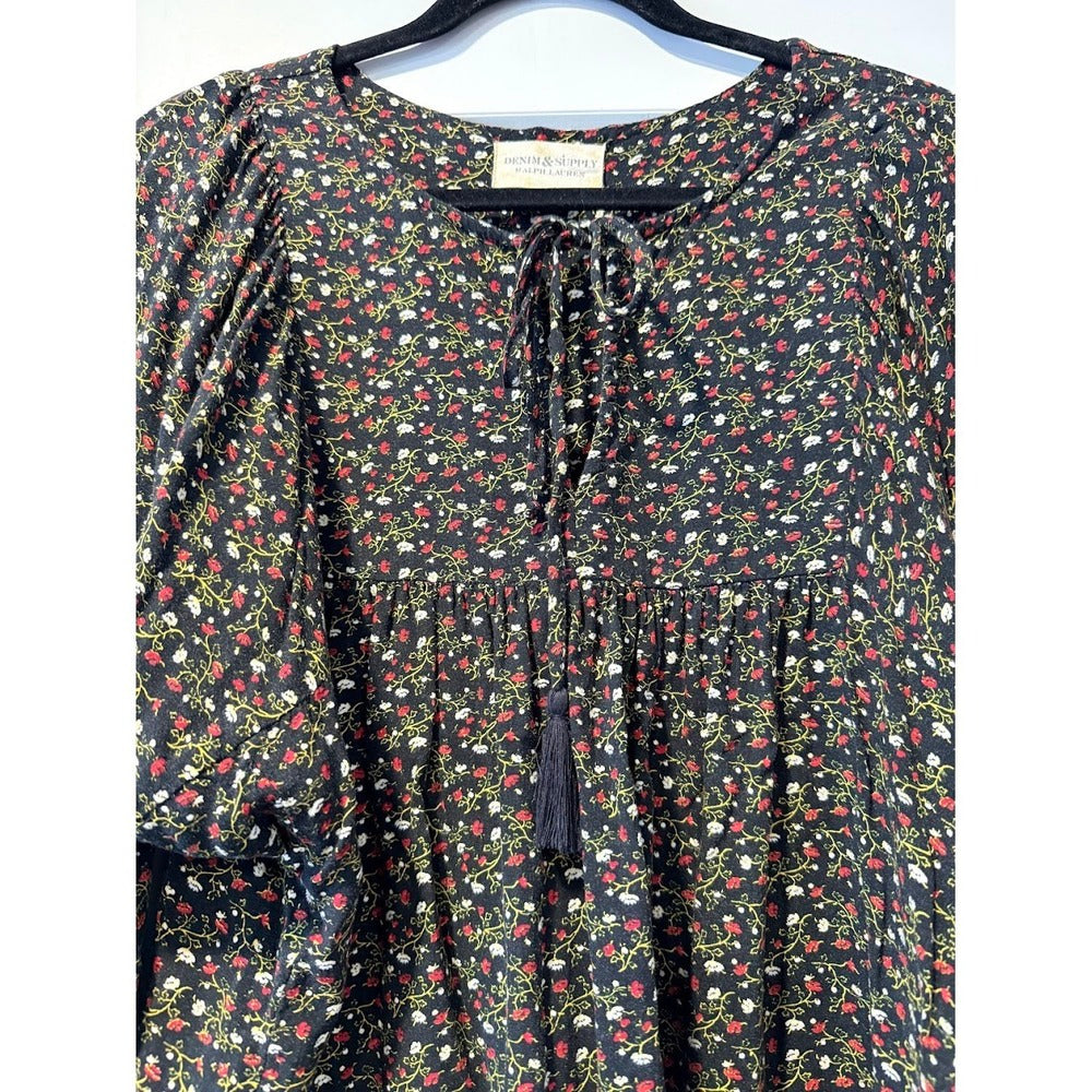 Ralph Lauren Denim & Supply Flowy Floral Blouse Ladies Size Small