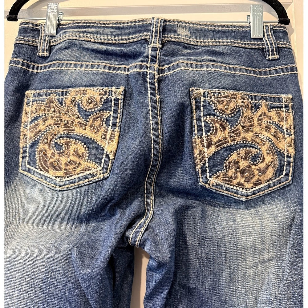 Reba Jeans With Blingy Embellished Pockets Ladies Size 4