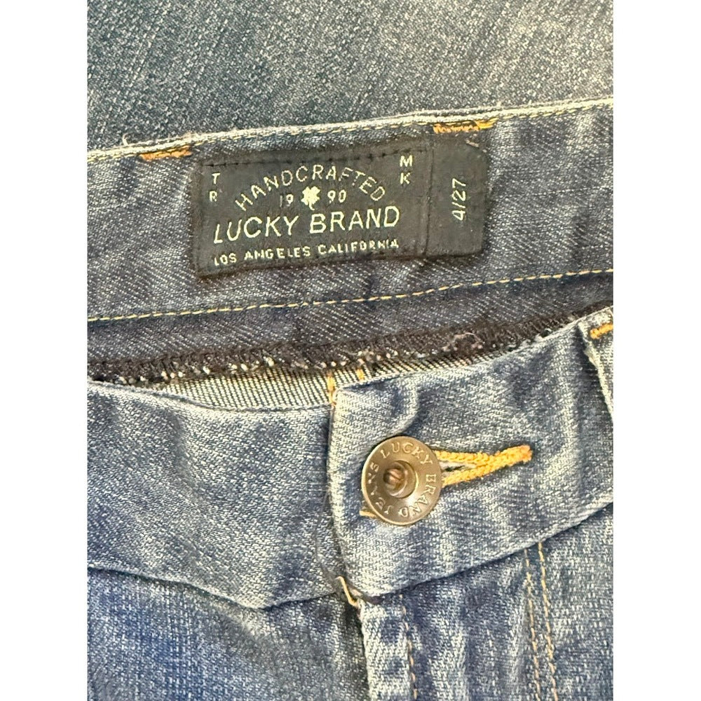 Lucky Brand Blue Denim Stretch Jeans With Back Flap Pockets Ladies Sz 4
