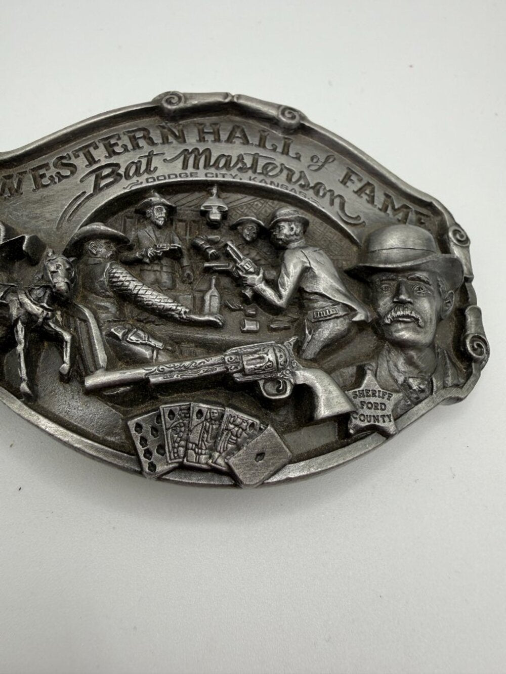 Limited Edition 1988 Western Hall of Fame Bat Masterson Siskiyou Belt Buckle