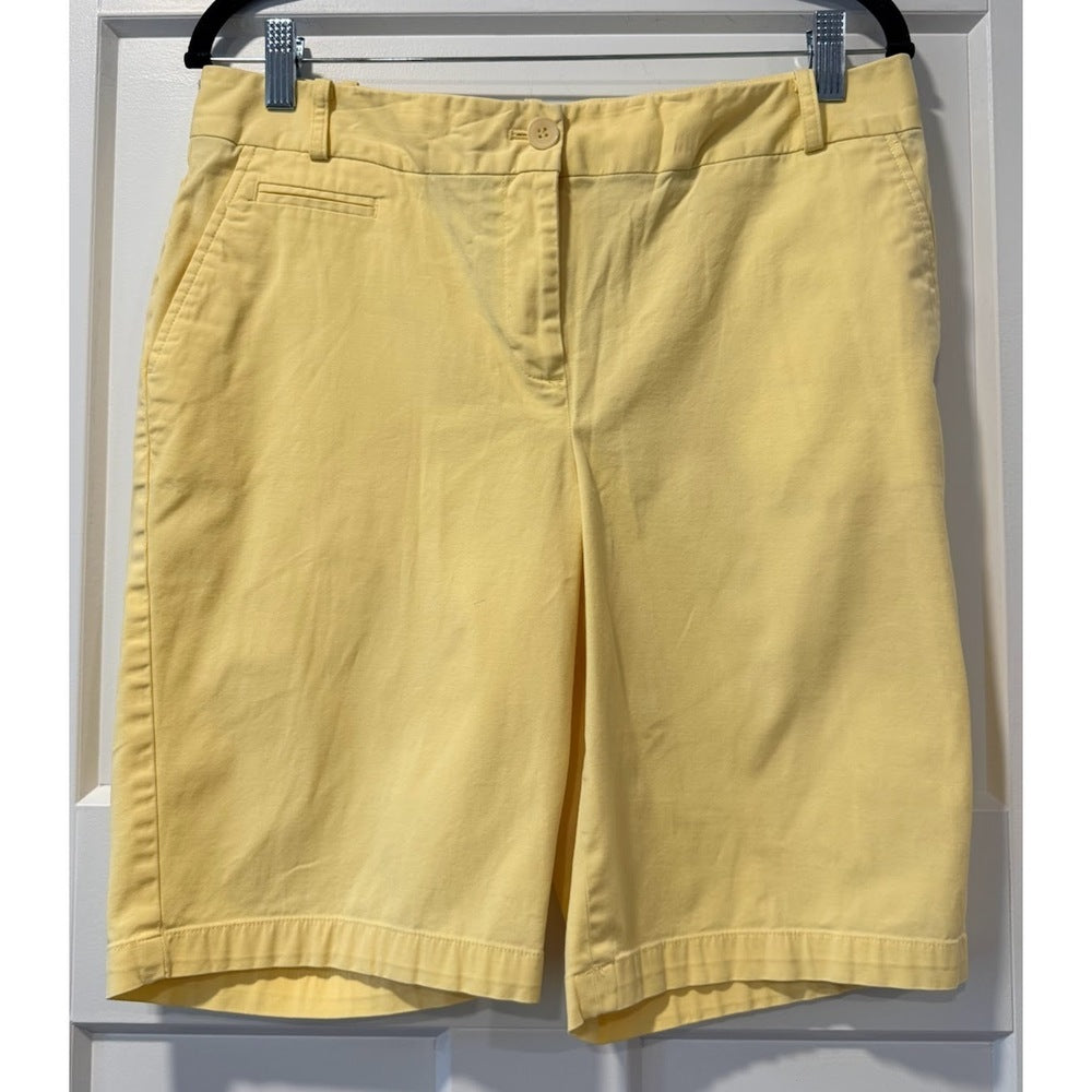 Talbots Yellow Cotton Shorts Ladies Size 8