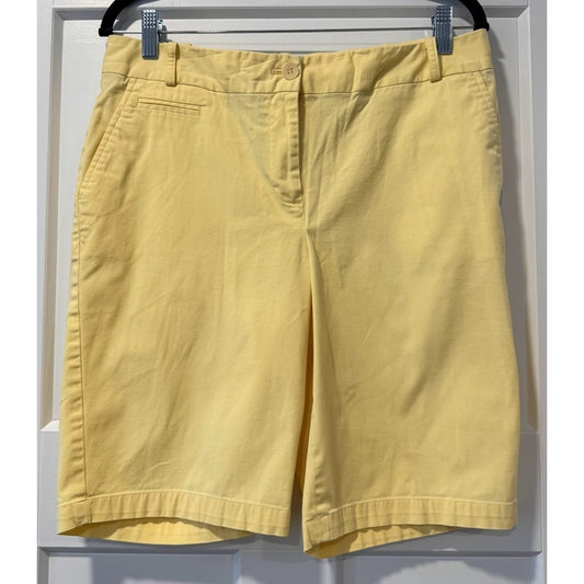 Talbots Yellow Cotton Shorts Ladies Size 8