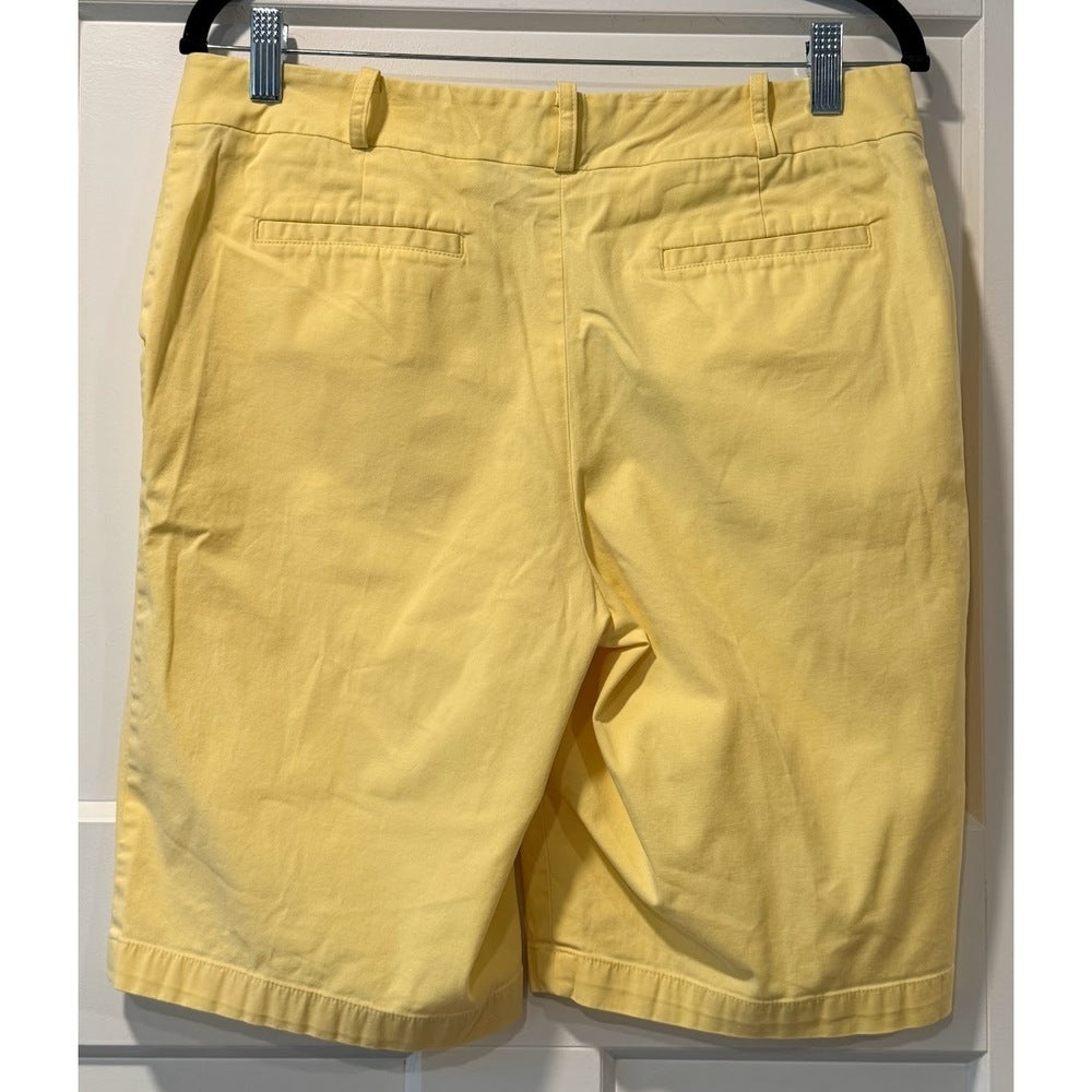 Talbots Yellow Cotton Shorts Ladies Size 8