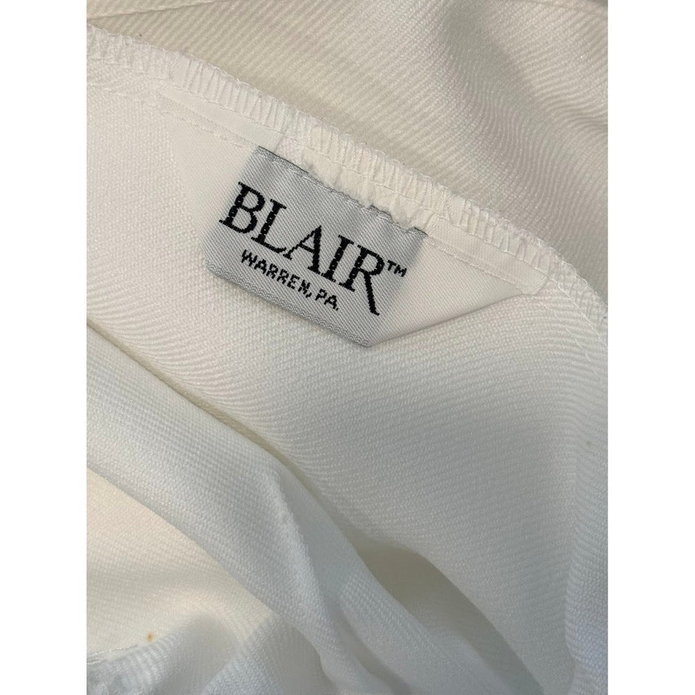 Vintage Blair White Pull-On Polyester Pants Ladies Size Large