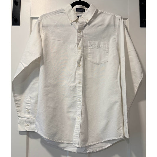 Nautica White Button-Front Oxford Shirt Boys Size 18