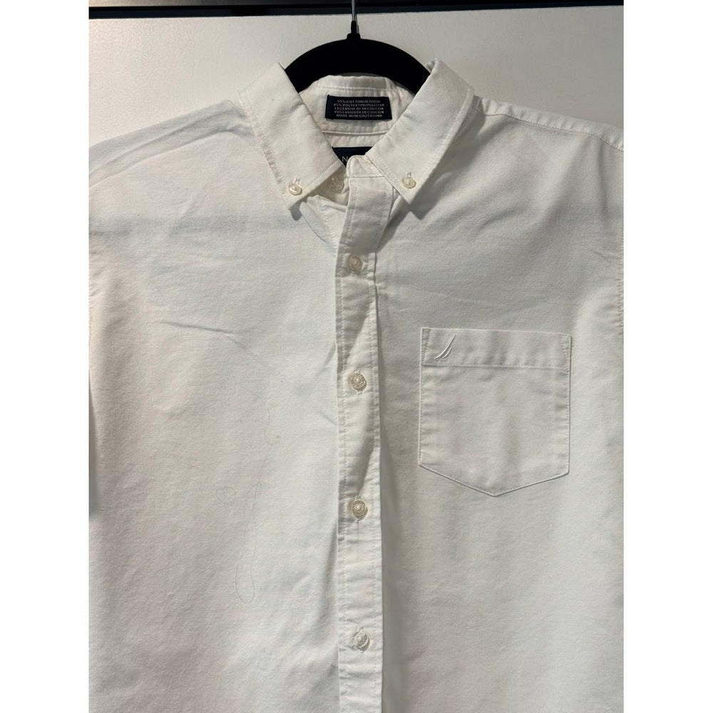 Nautica White Button-Front Oxford Shirt Boys Size 18