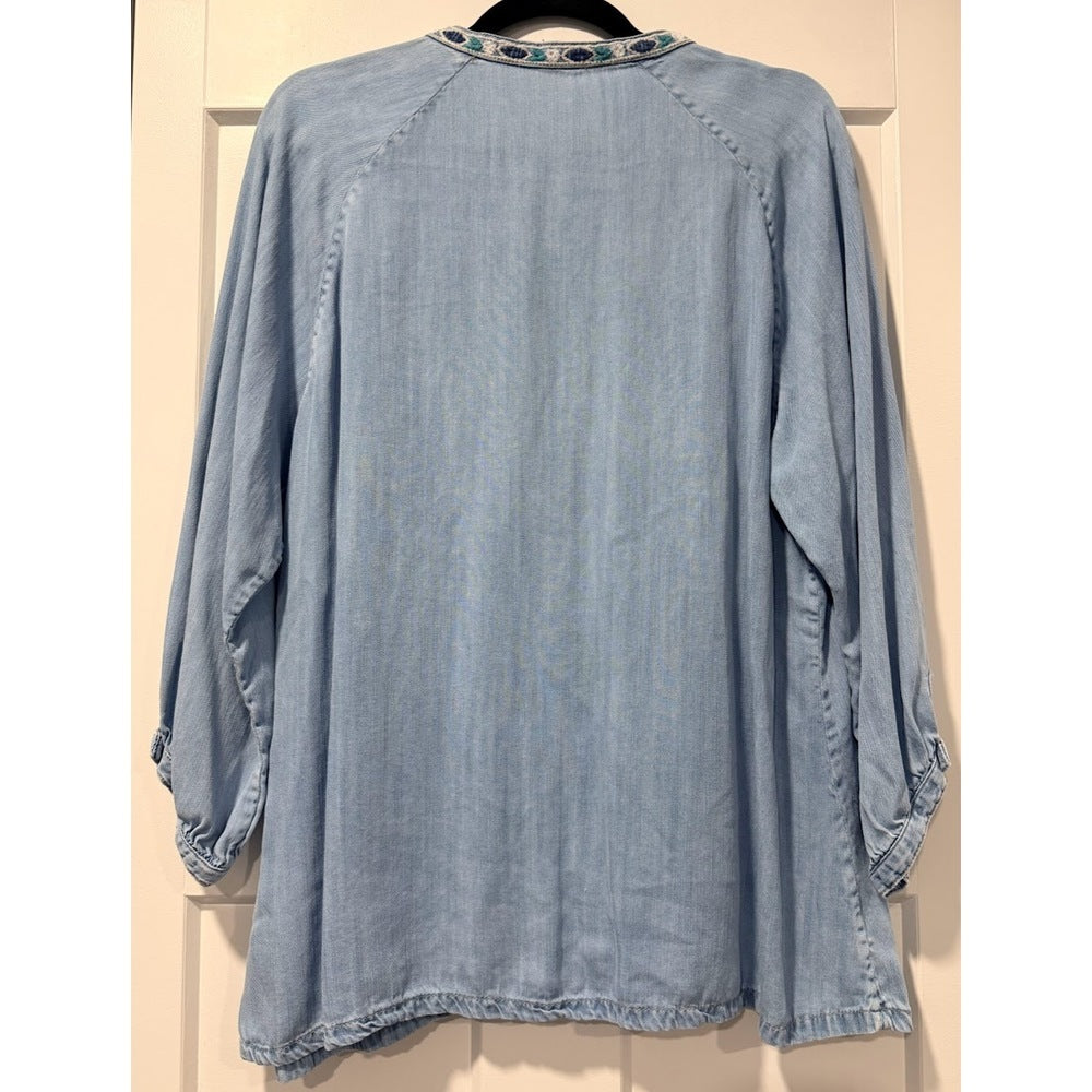 Vintage Aqua Sheen Blue Nylon Raincoat Ladies Size Large