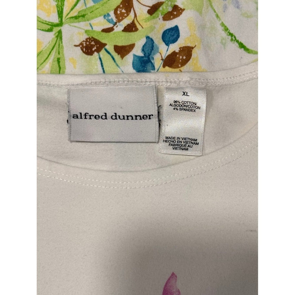 Alfred Dunner Floral Tee With Bead Embellishments Ladies Size XL