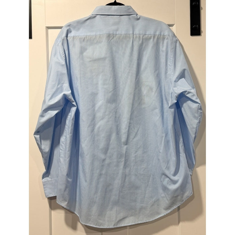 Vintage Las Olas Pinstripe Embroidered Bird Button-Front Blouse Size XL