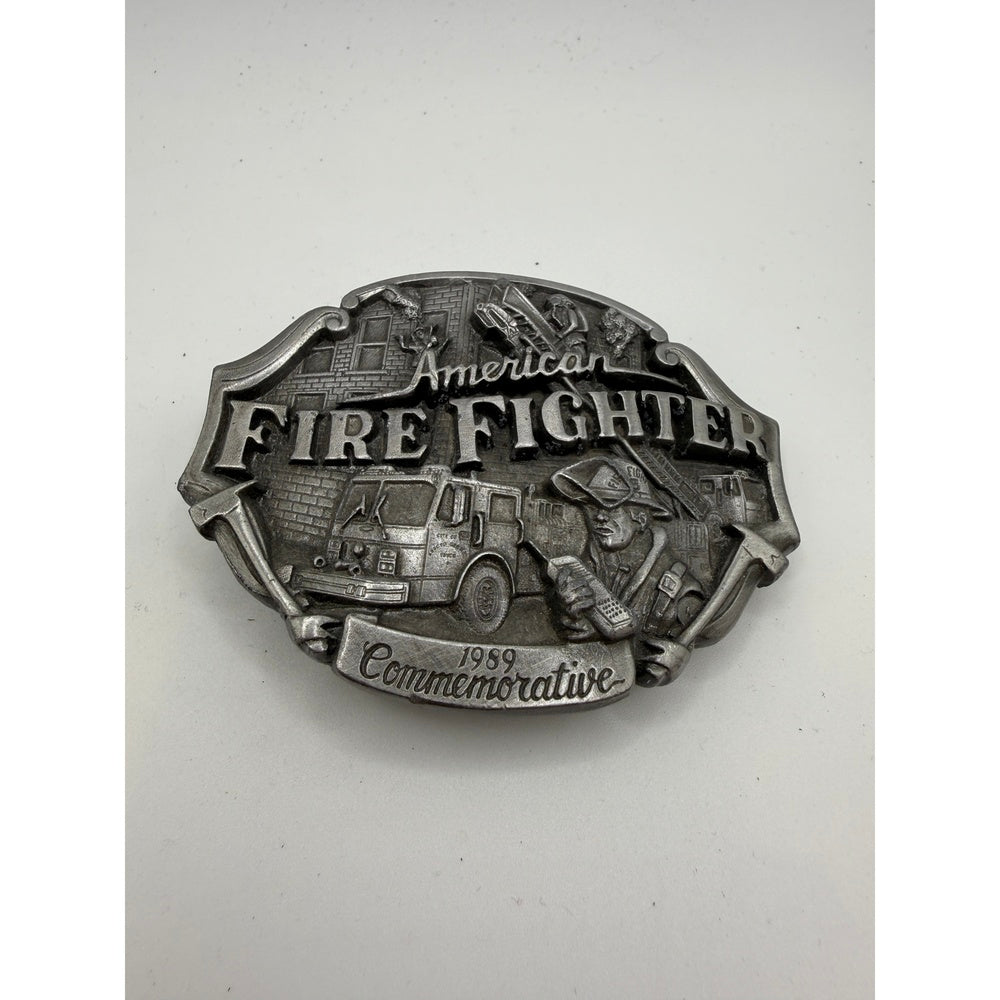 Vintage 1989 Arroyo American Firefighters Belt Buckle