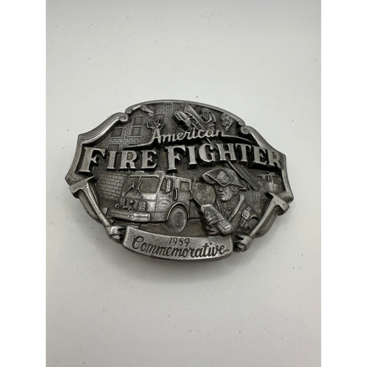 Vintage 1989 Arroyo American Firefighters Belt Buckle