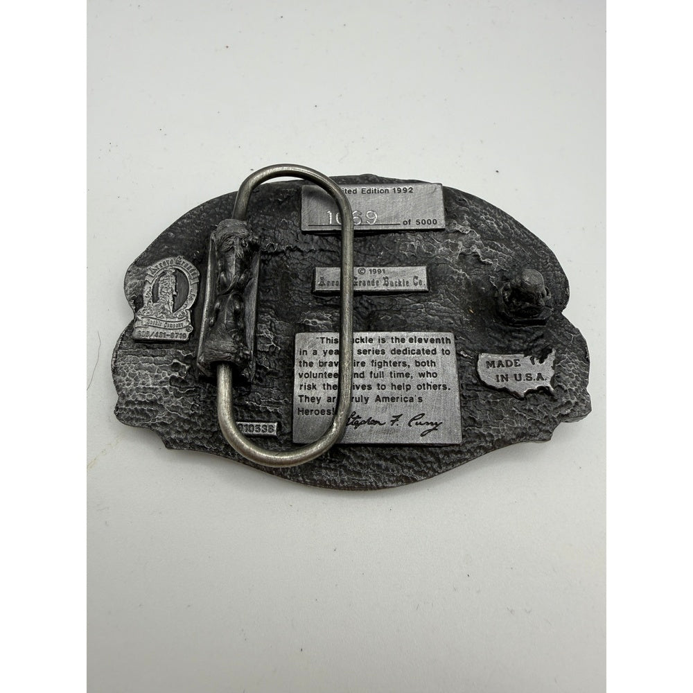 Vintage 1992 Arroyo American Firefighters Belt Buckle