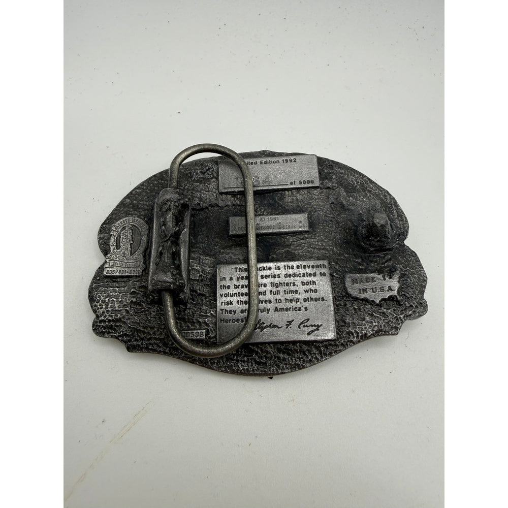 Vintage 1992 Arroyo American Firefighters Belt Buckle