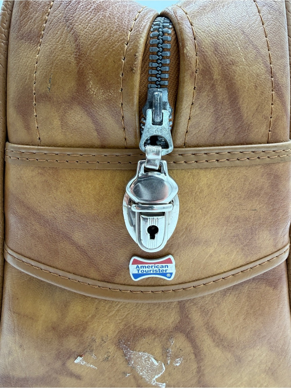 Vintage American Tourister Tan overnight bag