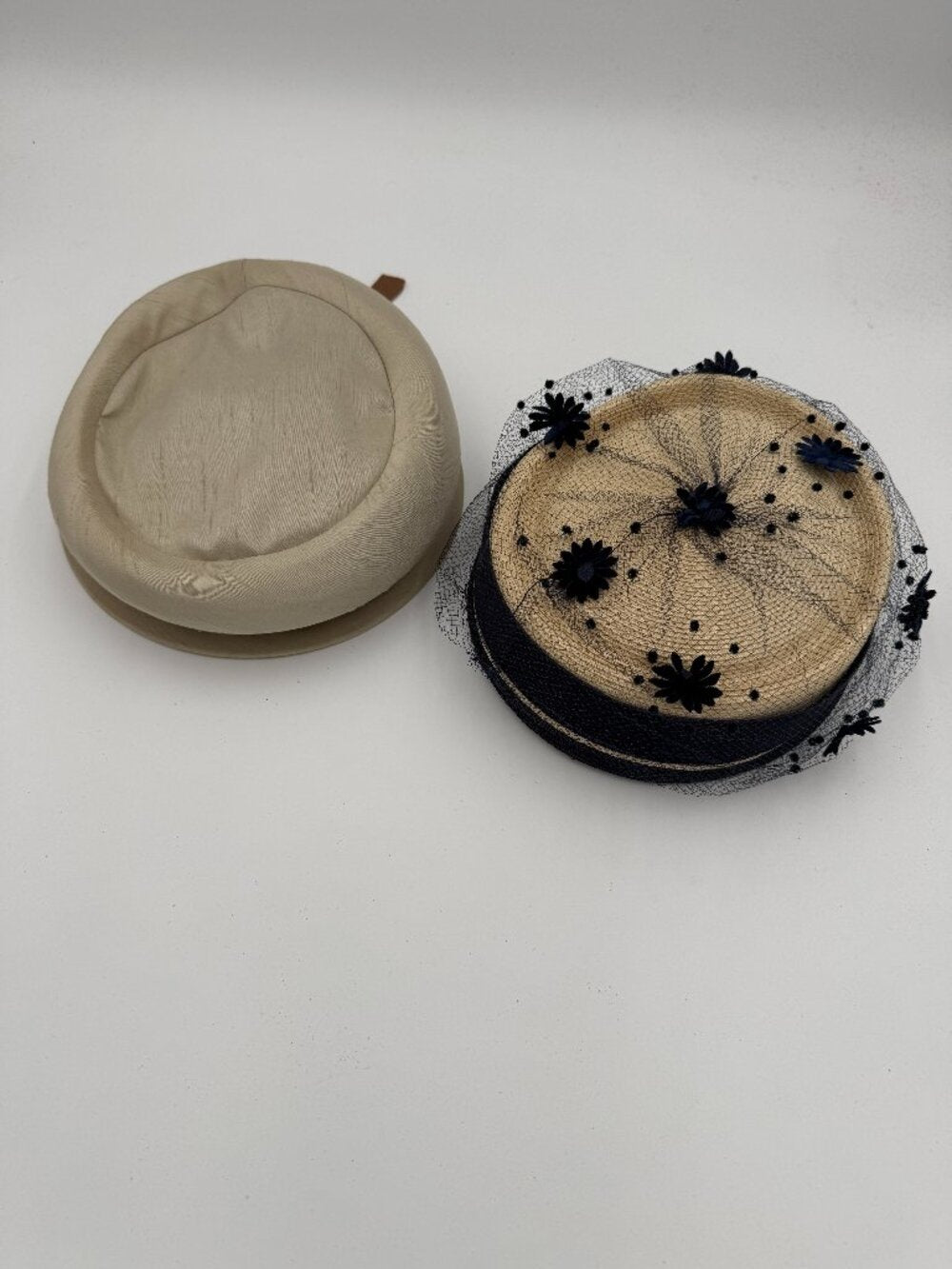 Pair of vintage lady's dress hats - Eva Mae Modes