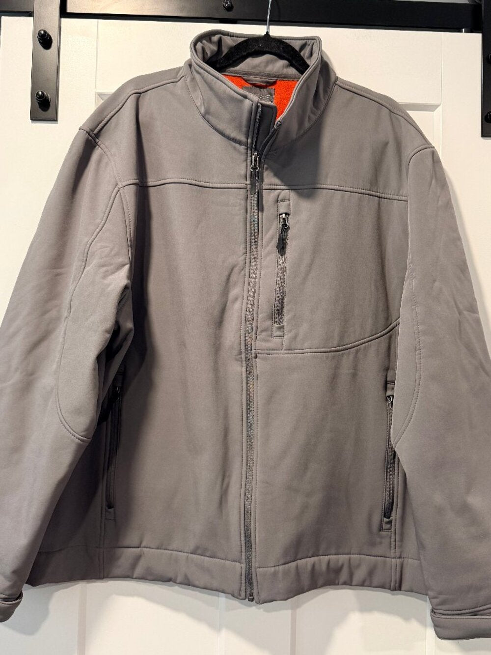 Tek Gear Men's Gray Fleece-Lined Zip-Front All-Weather Jacket