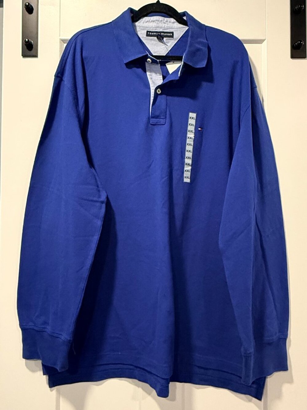 NWT Tommy Hilfiger Long-Sleeve Royal Blue Men's Polo Shirt