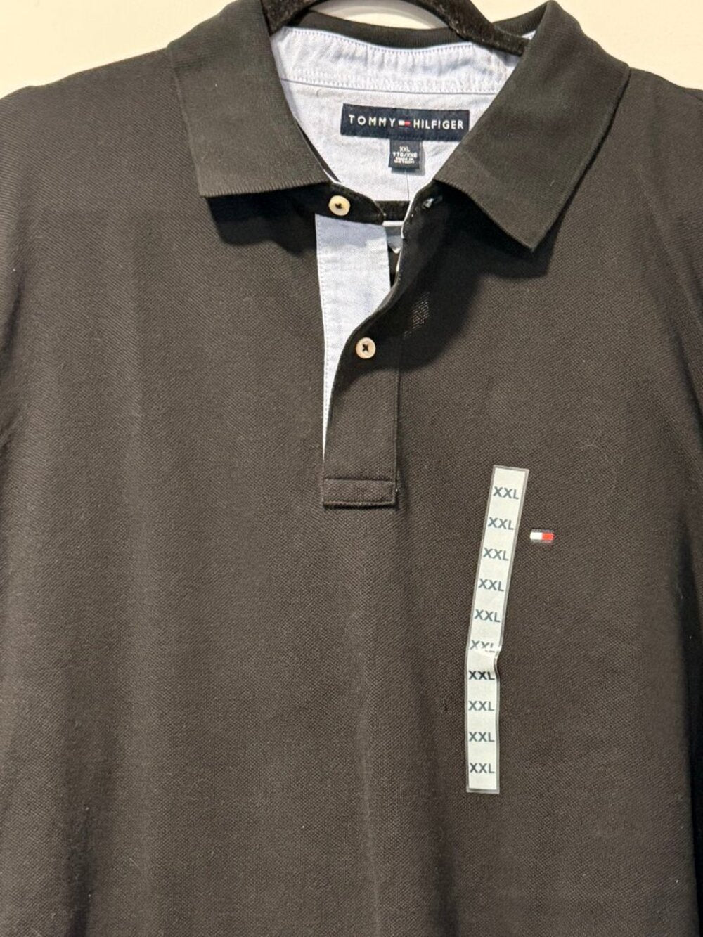 NWT Tommy Hilfiger Long-Sleeve Men's Polo Shirt in Black