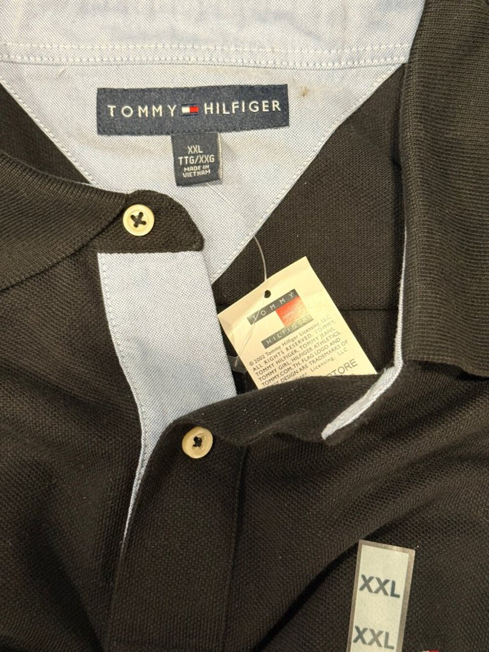 NWT Tommy Hilfiger Long-Sleeve Men's Polo Shirt in Black