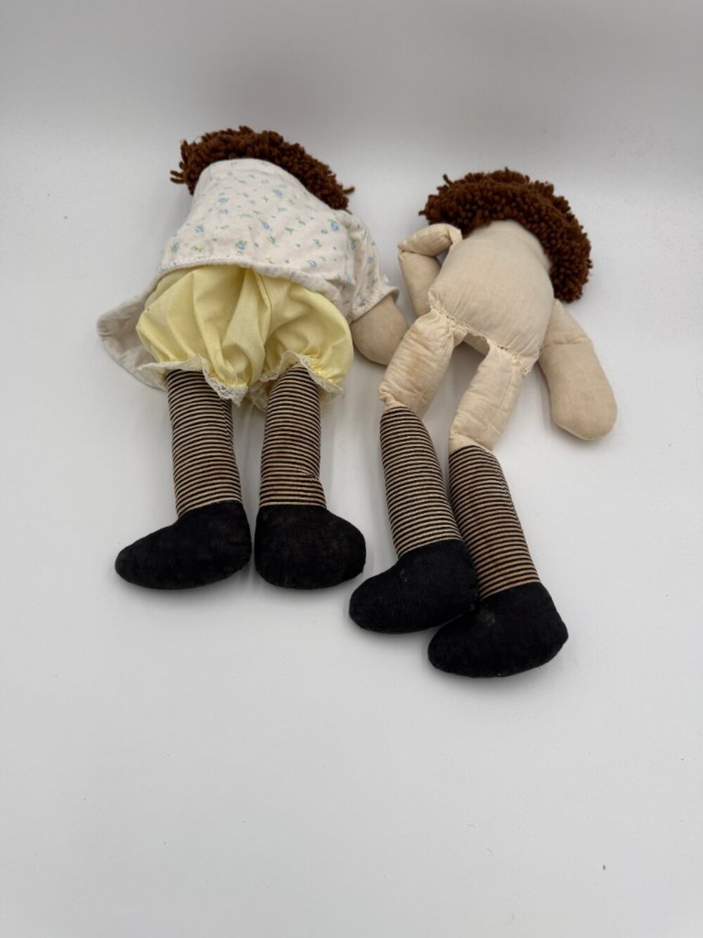 Vintage 19" Knickerbocker Raggedy Ann & Andy Cloth Dolls