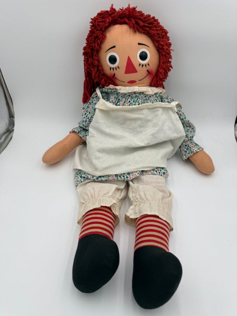 Vintage 19" Knickerbocker Raggedy Ann & Andy Cloth Dolls