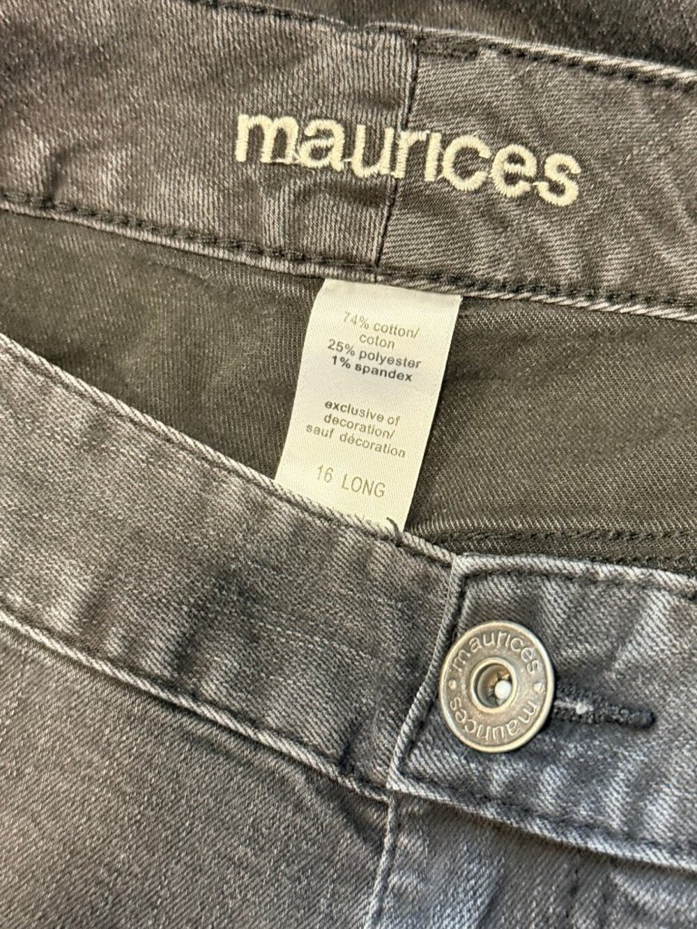 Maurices Straight Black Stretch Jeans