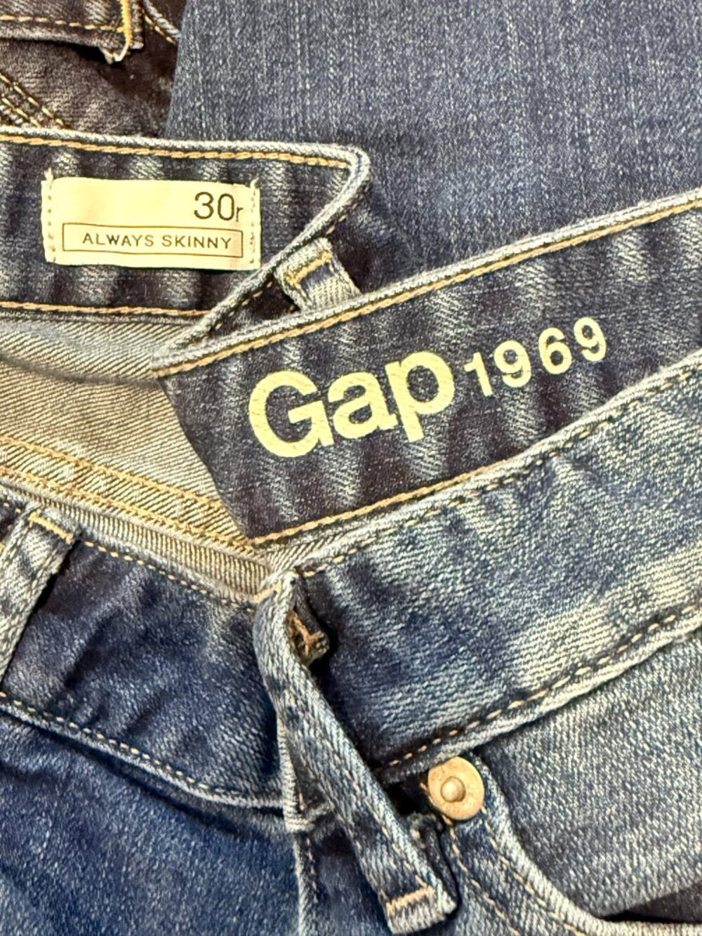 GAP Always Skinny 5-Pocket Straight Stretch Blue Jeans