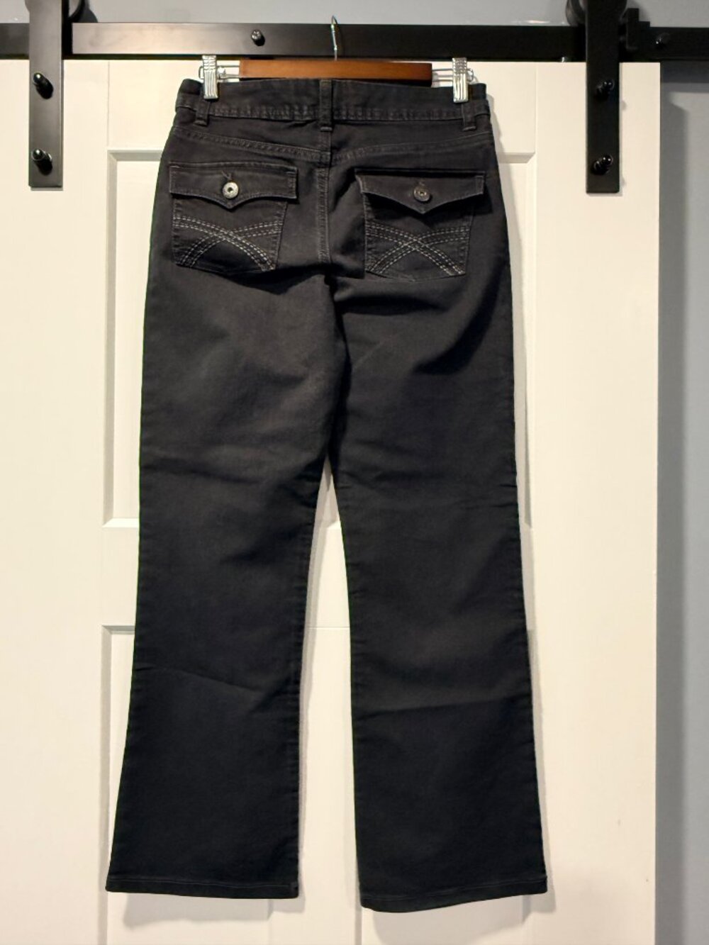 Wrangler Black Denim Stretch Jeans Boot Cut