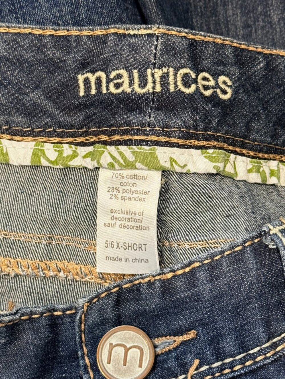 Maurices Straight Boot Cut Blue Denim Stretch Jeans