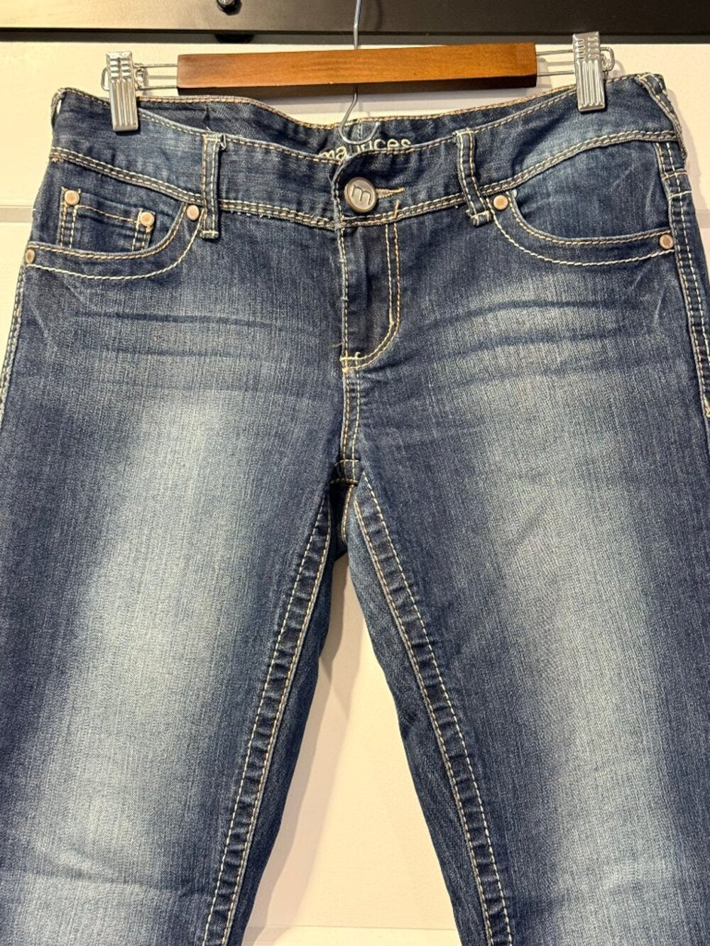 Maurices Straight Boot Cut Blue Denim Stretch Jeans