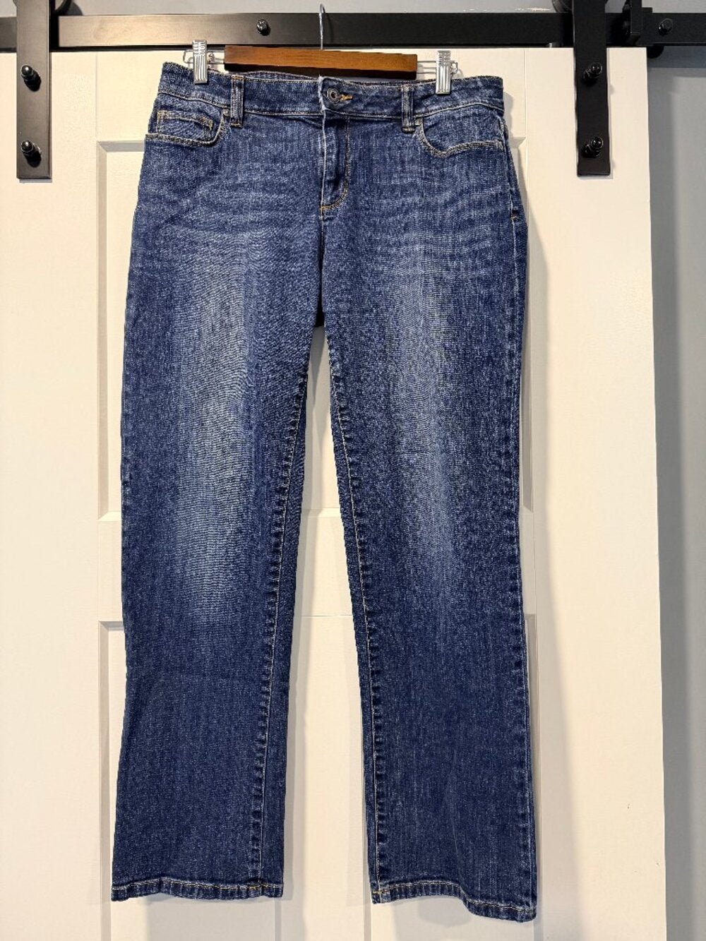 Liz Claiborne City Fit Boyfriend Style Stretch Blue Jeans