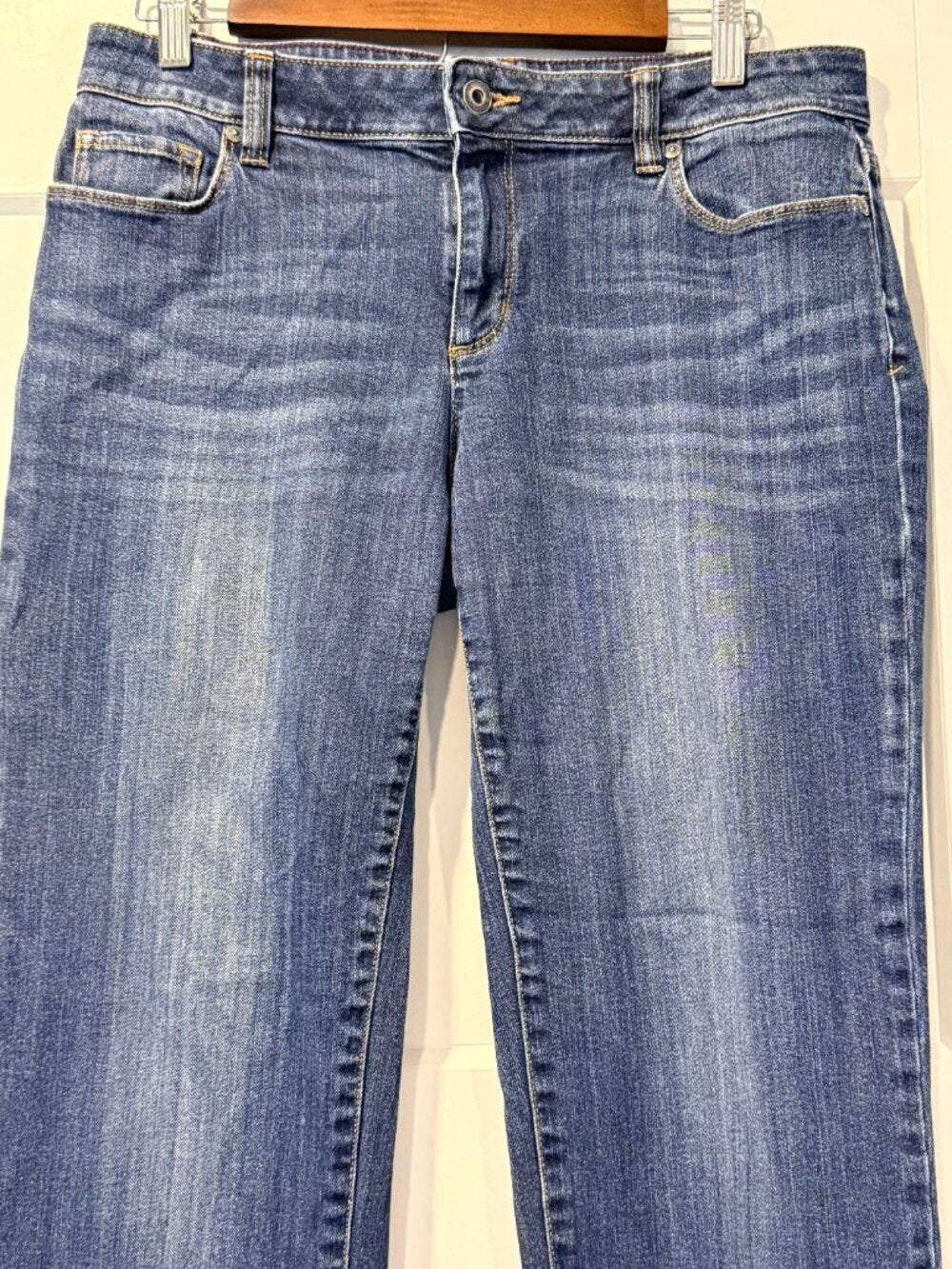 Liz Claiborne City Fit Boyfriend Style Stretch Blue Jeans