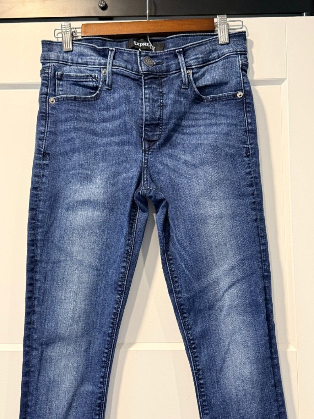 Express Denim Perfect Stretch Mid-Rise Blue Jean Legging Jegging