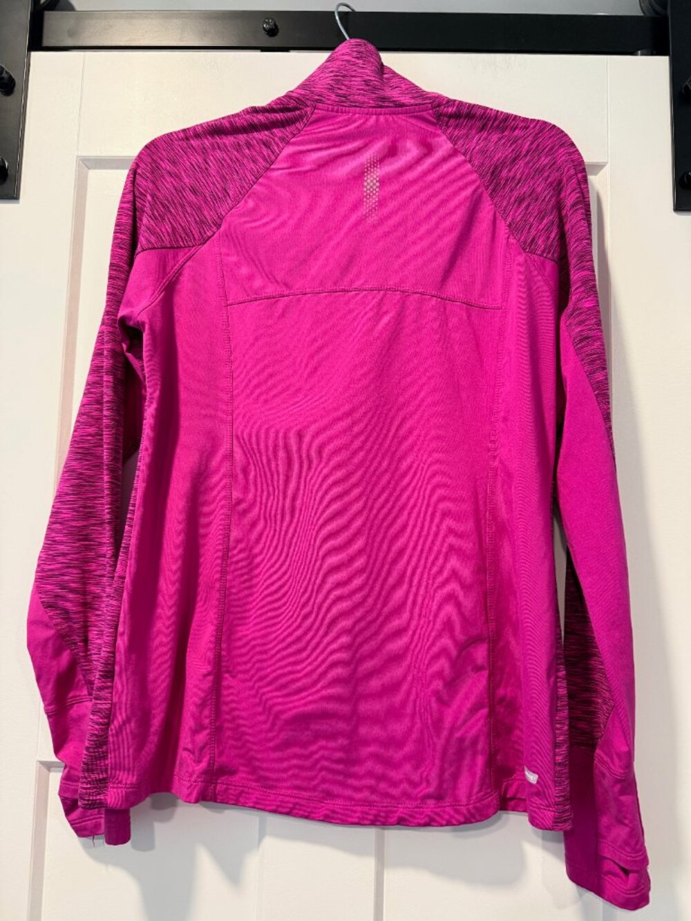 Danskin Now Dark Pink Long-Sleeve Activewear Half-Zip Top