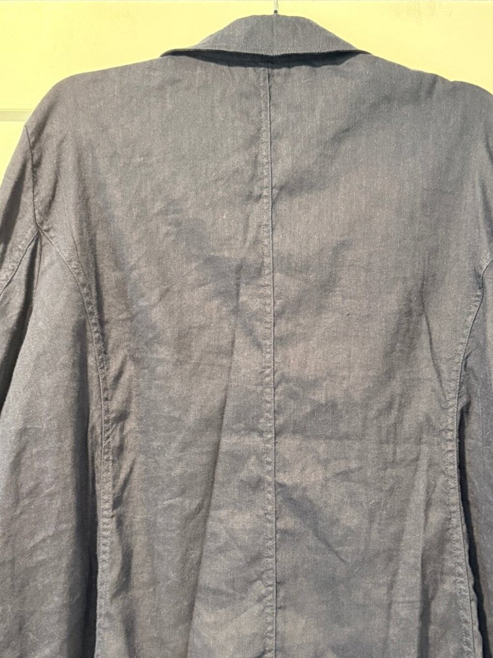 NWT Chico's Navy Blue Stretch Linen Long-Sleeve Jacket