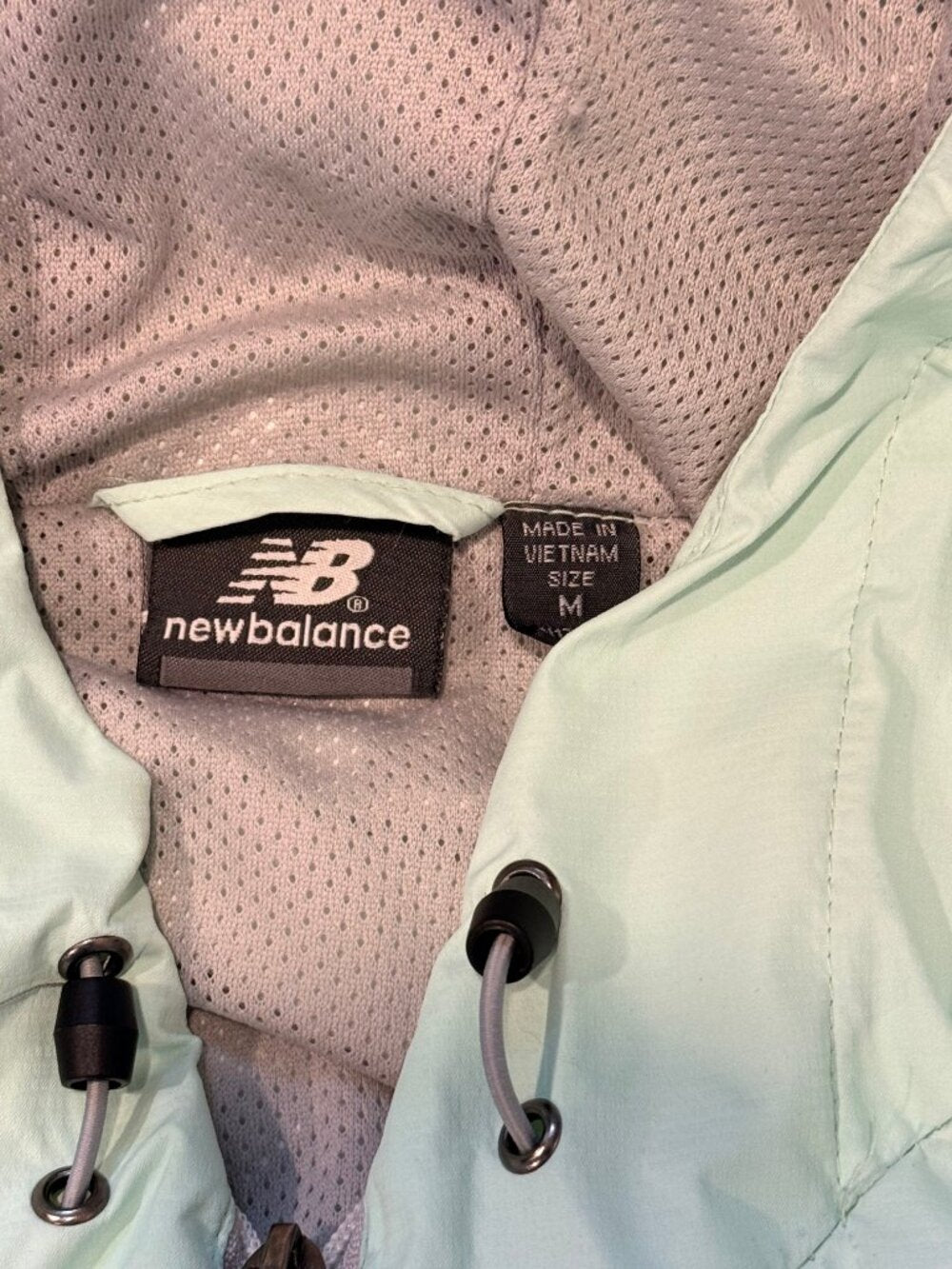 New Balance Mint Green Hooded Sporty Windbreaker Jacket