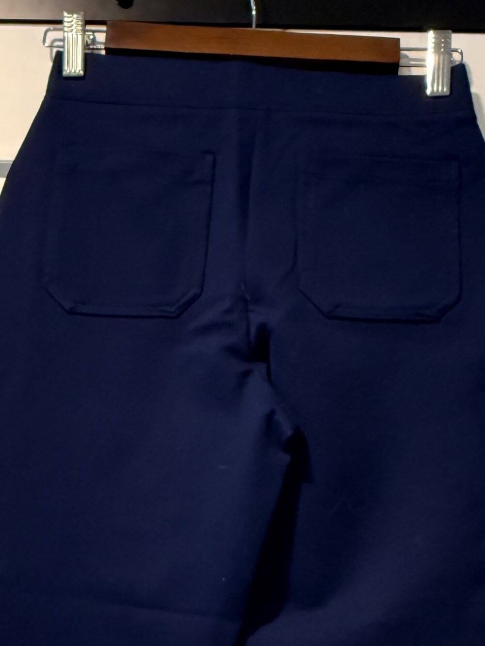 NWOT Susan Graver Navy Blue Pull-On Heavyweight Knit Ankle-Length Pants